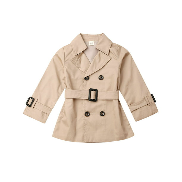LJYH Baby Girls Spring Autumn Trench Coat Double Breasted Jacket 